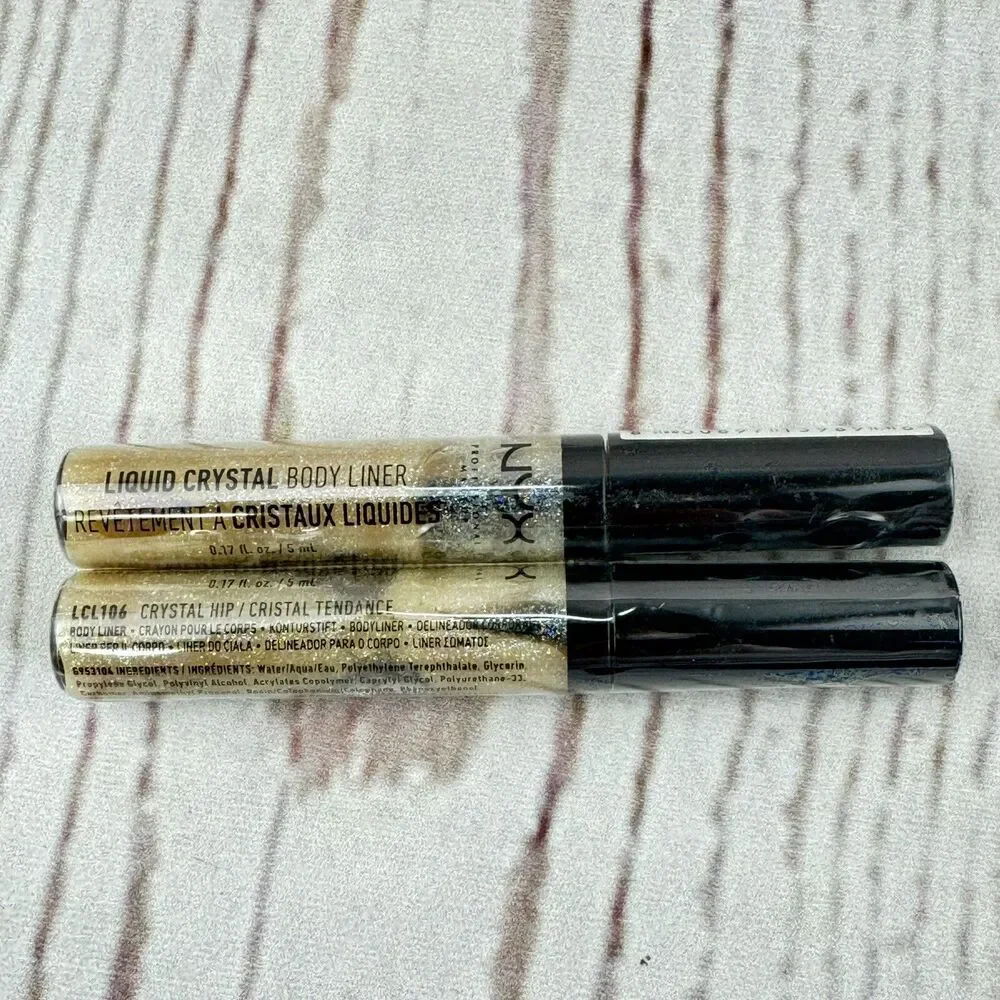 NYX Professional Makeup Liquid Crystal Liner Crystal Hip 0.17 fl oz LCL 106 Pk-2